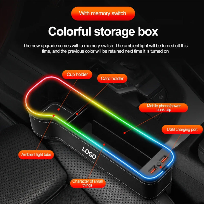 Bright and colorful car storage box 