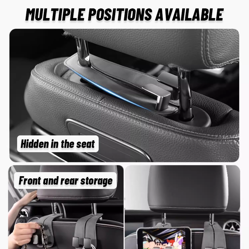 Double rear hook for car seat 