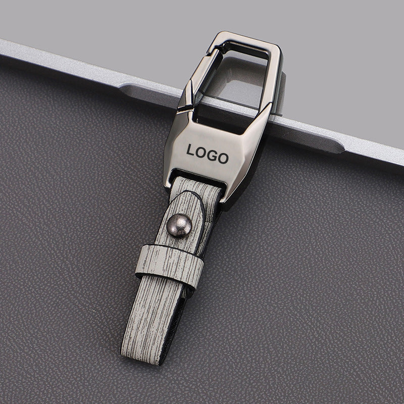 Stylish wood grain car keychain